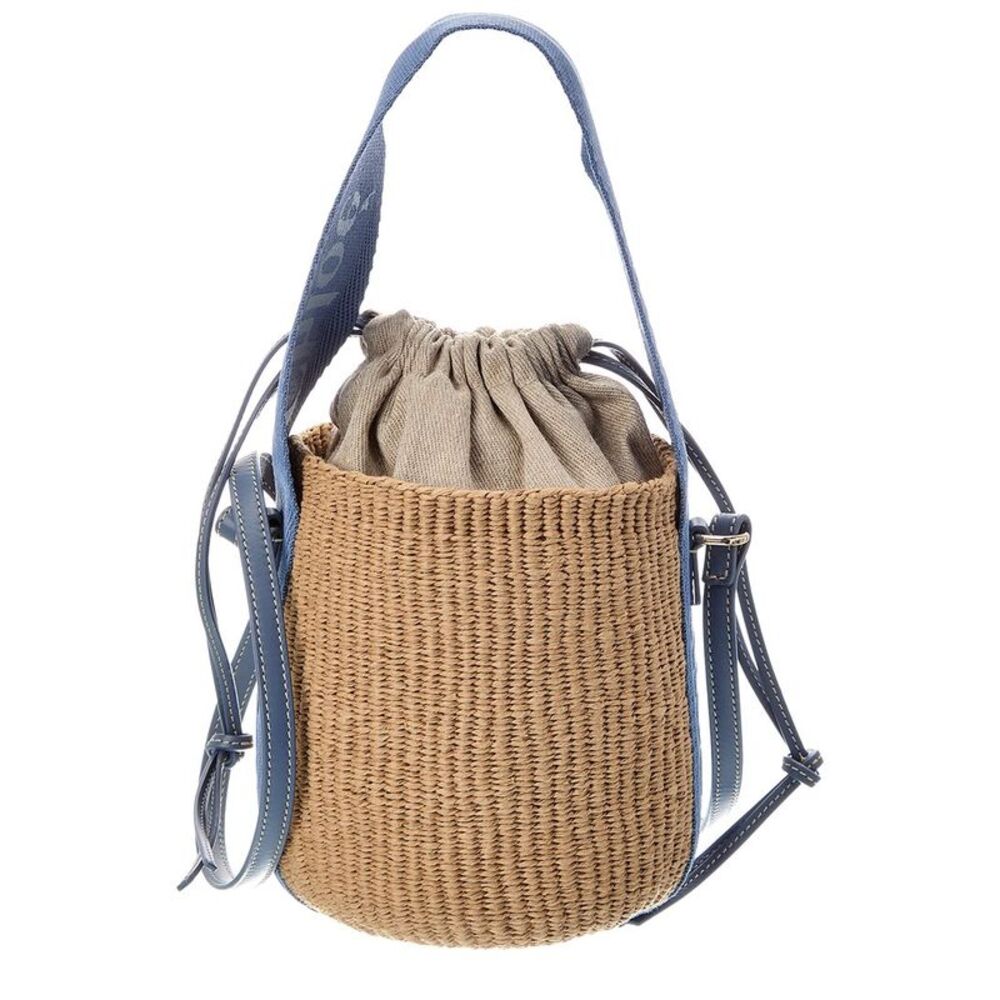 Chloé Woody Small Paper & Leather Bucket Bag